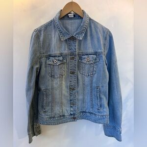 J. Crew Vintage Y2K Classic Blue Denim Distressed Jean Jacket Medium